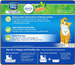 Clumping Cat Litter, with Gain, Advanced, Extra Large, 37 Pounds Total (2 Pack of 18.5Lb Boxes)