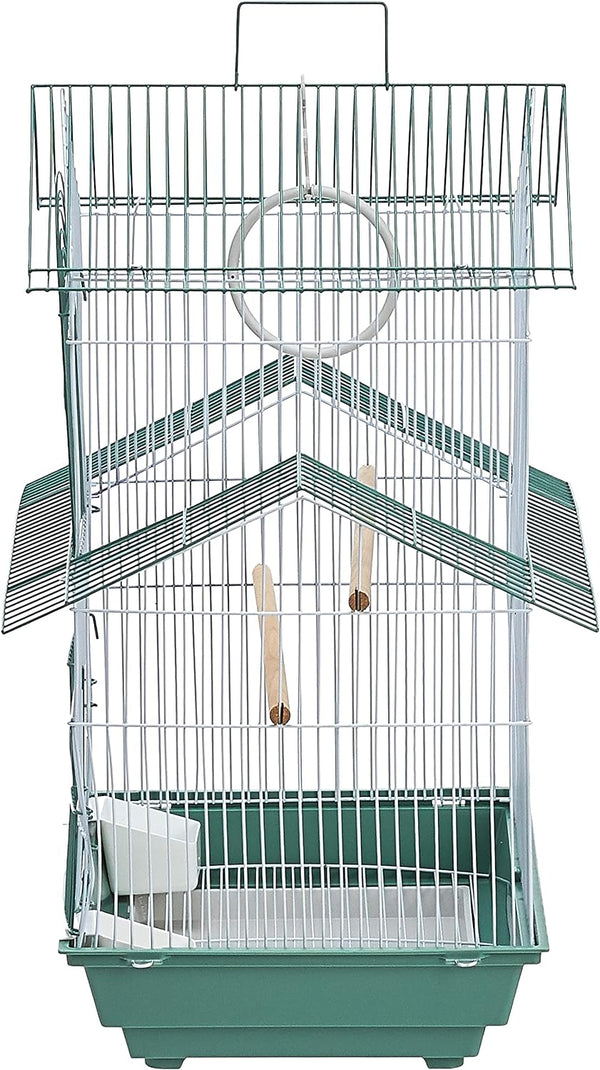 Prevue Hendryx SP1720-4 Shanghai Parakeet Cage, Green and White