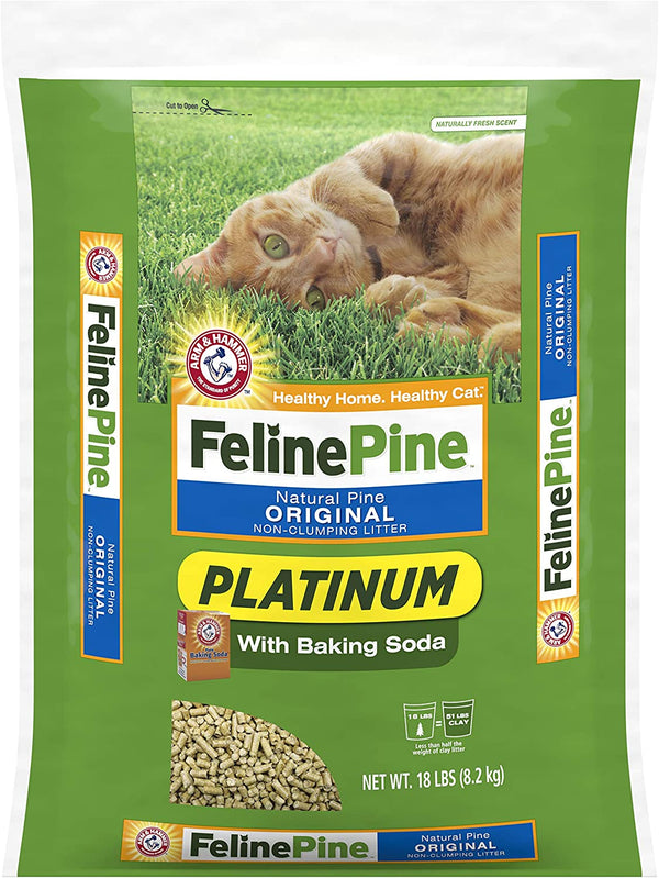 Feline Pine Platinum Non-Clumping Cat Litter 18Lb.