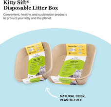 (6-Pack) Disposable Cat Litter Box, Sustainable, Clean - Large, 6-Pack