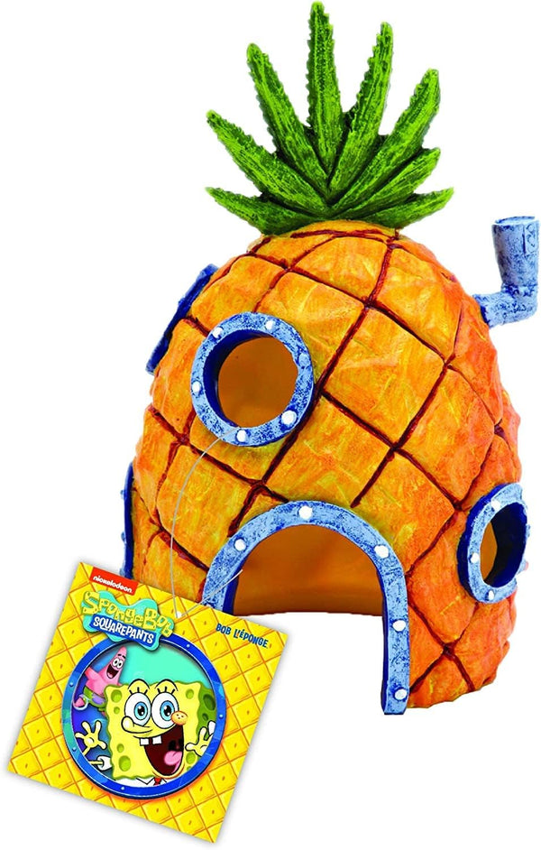 (SBR10EO Spongebob Squarepants Officially Licensed Aquarium Ornament – Spongebob’S Pineapple House – Medium