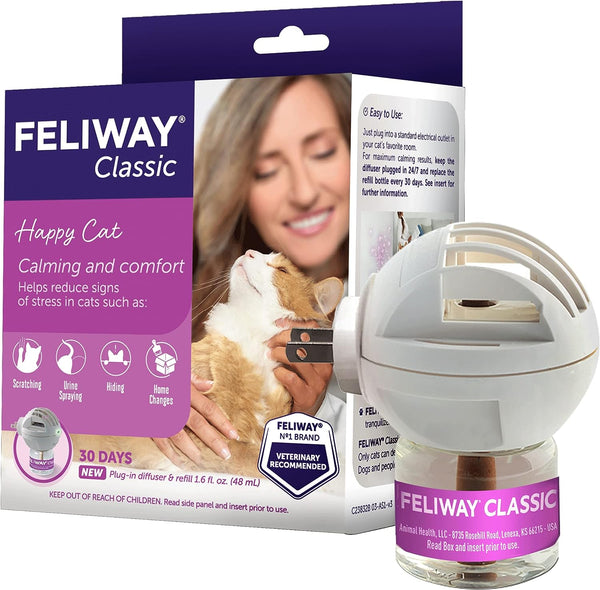 Classic Cat Calming Pheromone Diffuser, 30 Day Starter Kit (48 Ml)