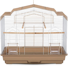 SP50051 Barn Style Bird Cage, Brown/White