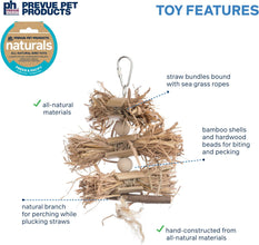 Pervue Pet Products Naturals Preen & Pacify Woodland Harvest Bird Toy 62549