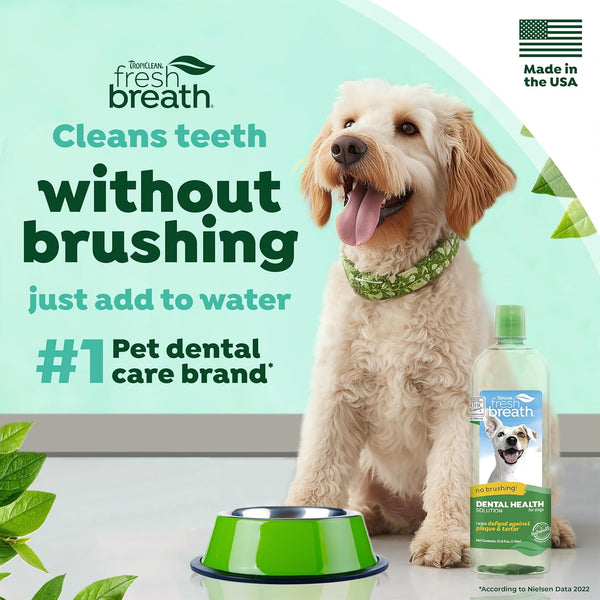 Fresh Breath Original | Dog Oral Care Water Additive | Dog Breath Freshener Additive for Dental Health | VOHC Certified | Made in the USA | 33.8 Oz.