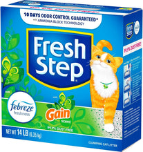 Clumping Cat Litter with Febreze Gain Scent, Activated Charcoal for Odor Control, 14 Pounds