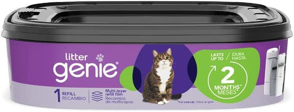 Refill Bags (1-Pack) | Multi-Layers of Odor-Barrier Technology | 1 Square Refill Cartridge Lasts up to 2 Months per Cat