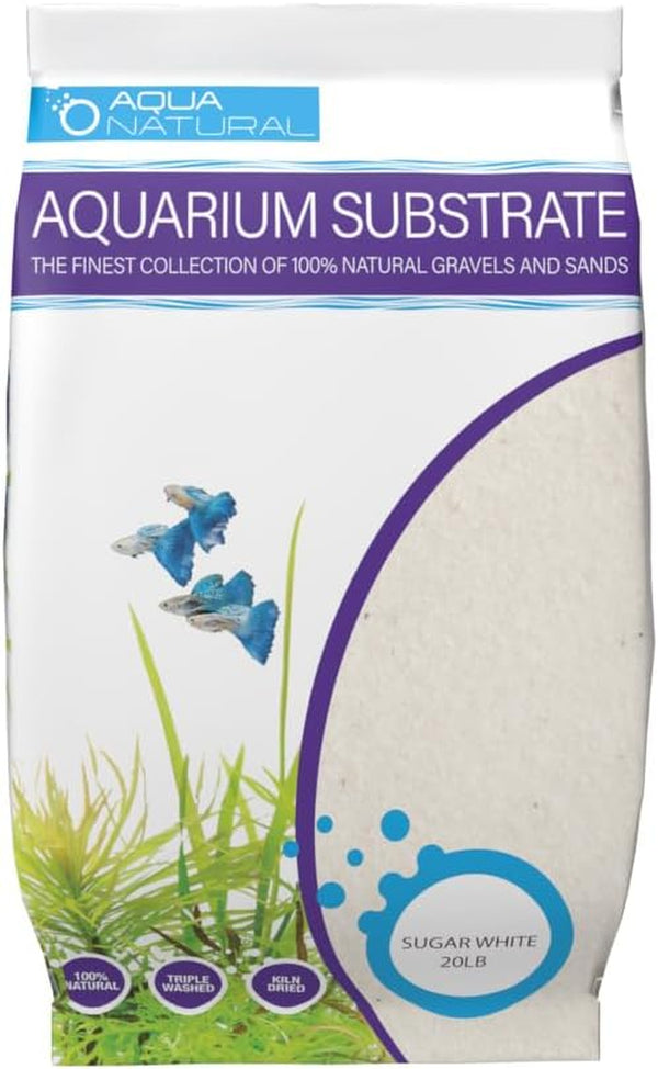 Sugar White Sand 10Lb Substrate for Aquascaping, Aquariums, Vivariums and Terrariums