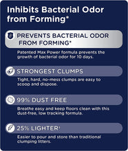 Max Power: Bacterial Odor Control - up to 10 Days of Powerful Odor Control - Strong Clumping - 99% Dust Free - Multi-Cat Litter, Scented, 15 Pounds