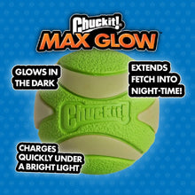 Chuckit Max Glow Paraflight Flying Disc Dog Toy, Large (9.75