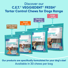 CET Veggiedent FR3SH Tartar Control Chews for Dogs, Small