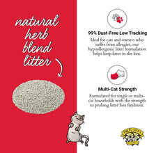 Premium Clumping Cat Litter - Cat Attract - 99% Dust-Free, Low Tracking, Hard Clumping, Superior Odor Control, Natural Herbal Attractant, Unscented & Natural Ingredients, 40 Lb