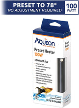 Aquarium Fish Tank Preset Heater for up to 40 Gallons, 100 Watts