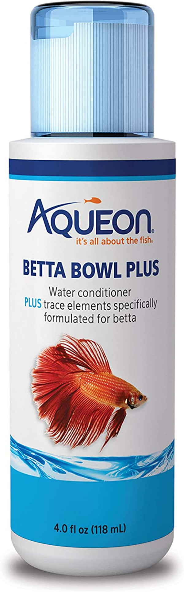 Aquarium Fish Tank Betta Bowl plus Water Conditioner, 4 Ounce