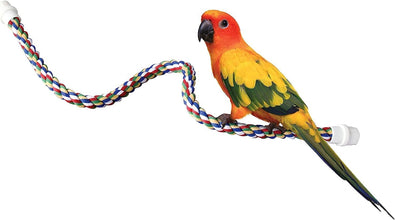 Pet Comfy Perch for Birds Flexible Multi-Color Rope, Medium - 32