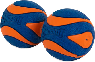 Chuckit Ultra Squeaker Ball Dog Toy, Medium (2.5 Inch) 2 Pack, for Medium Breeds