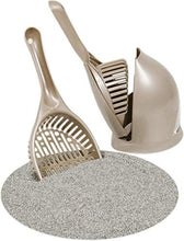 Scoop N' Hide Cat Litter Scoop with Discreet Litter Scoop Holder, Brushed Nickel