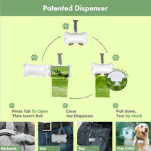 Dog Poop Waste Bags with Dispenser and Leash Tie, 9