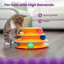 Tower of Tracks Interactive 3-Tier Cat Track Toy with Spinning Balls, Orange