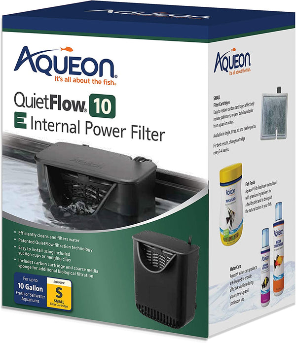 Quietflow 10 E Internal Aquarium Fish Tank Power Filter, Small, for up to 10 Gallon Fish Tanks