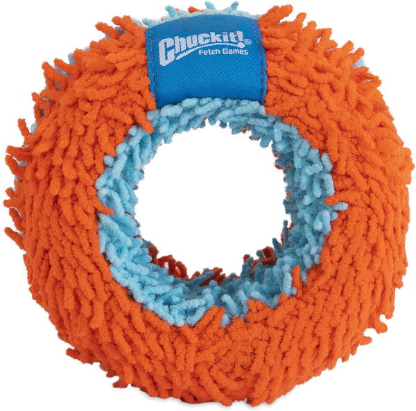 Chuckit Indoor Fetch Roller Dog Toy (7.5 Inch), Orange and Blue