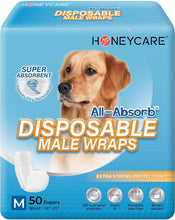 All-Absorb A25 Male Dog Wrap, 50 Count, Medium, White