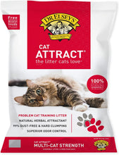 Premium Clumping Cat Litter - Cat Attract - 99% Dust-Free, Low Tracking, Hard Clumping, Superior Odor Control, Natural Herbal Attractant, Unscented & Natural Ingredients, 40 Lb