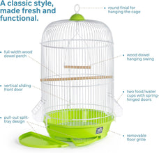 Prevue Hendryx SP31999G Classic round Bird Cage, Green,1/2