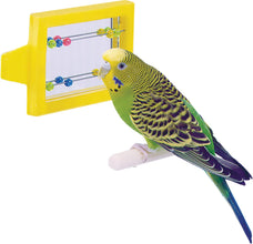 Bird Life - Mirror with Beads Toy | Easy to Attach to Any Bird Cage | Keep Your Birds Entertained and Stimulated (BA507)