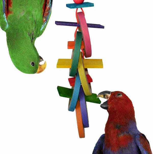 SB625 Olympic Rings Bird Toy, Large Bird Size, 15” X 4” X 4”