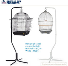 Prevue Hendryx Tubular Steel Hanging Bird Cage Stand 1780 Black, 24-Inch by 24-Inch by 62-Inch