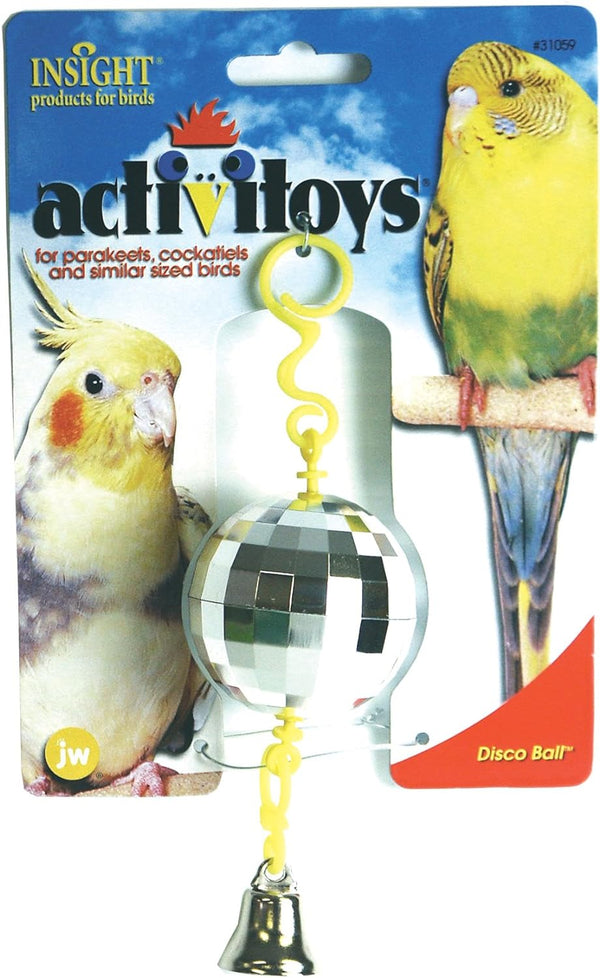 Pet Company Activitoy Disco Ball Small Bird Toy, Colors Vary