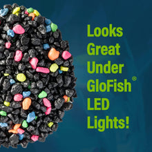 Aquarium Gravel, Fish Tank Gravel, Black with Fluorescent Accents, Compliments  Tanks, 5 Lb Bag