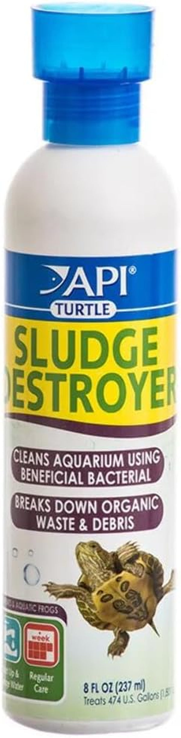 TURTLE SLUDGE DESTROYER Aquarium Cleaner and Sludge Remover Treatment 8-Ounce Bottle