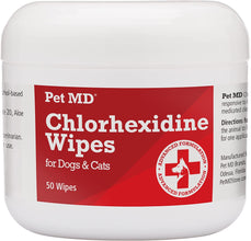 Topical Wipes for Cleansing - with Aloe for Cats and Dogs - 50 Count