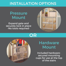 Supergate Ergo Child Gate, Baby Gate for Stairs and Doorways. Includes Wall Cups. Pressure or Hardware Mount. Made in USA. (26