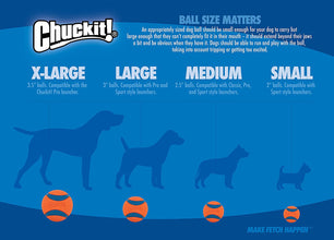 Dog Fetch Ball Medley, Medium, 3 Pack, Ultra, Rugged Balls Included