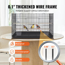 30 Inch Flight Bird Cage, Stackable Bird Cage Parakeet Cage with Slide-Out Tray and Handle, Small Parrots Birdcage for Cockatiels Budgies Conure Macaw Finch Lovebirds Canaries Pigeons