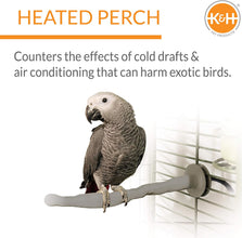 Thermo-Perch Heated Bird Perch Gray Medium 1.25 X 13 Inches