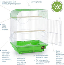 Prevue Pet Products South Beach Flat Top Bird Cage, Lime Green (SP50091),14 1/8