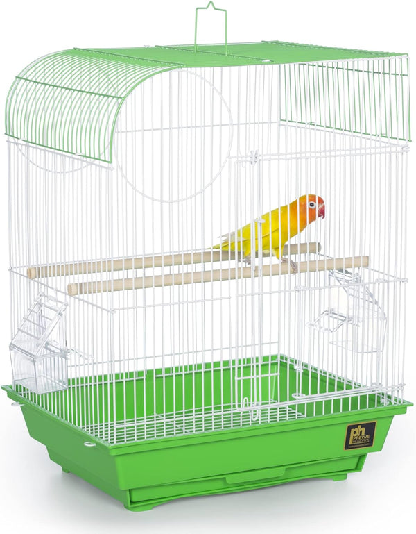 Prevue Pet Products South Beach Flat Top Bird Cage, Lime Green (SP50091),14 1/8" L X 11 1/4" W X 18 1/8" H