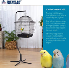 Prevue Hendryx Tubular Steel Hanging Bird Cage Stand 1780 Black, 24-Inch by 24-Inch by 62-Inch