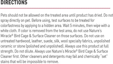 Bird Cage & Surface Cleaner