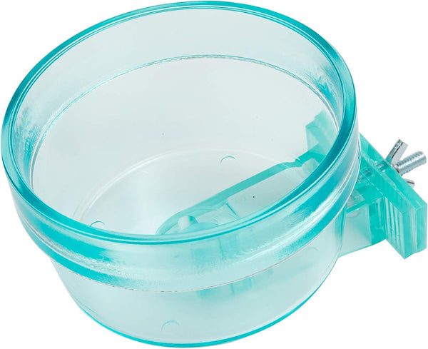 Quick Lock Removable Cage Bowls for Rabbits, Birds, Dogs, Cats, Gunea Pigs and Other Small Animals. (Aqua, 20Oz)