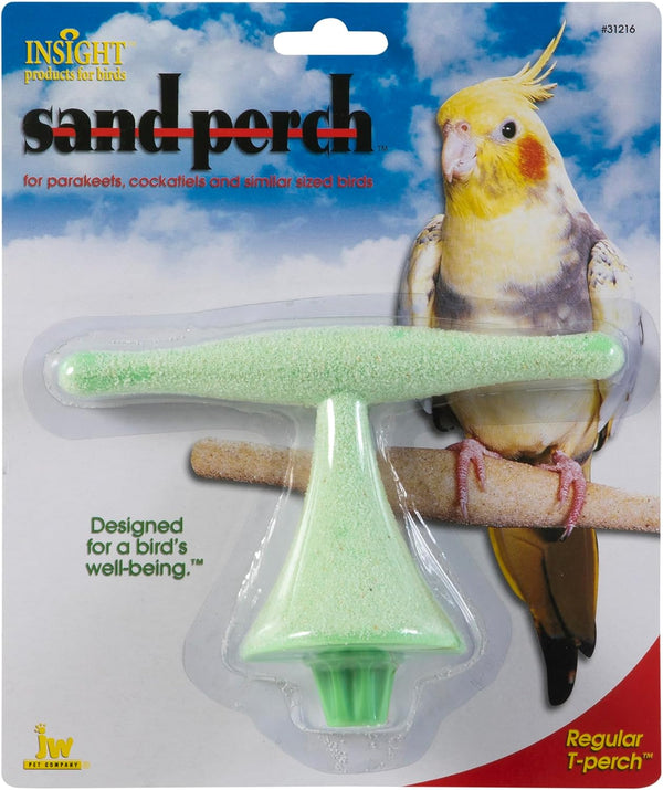 Pet Company Insight Sand Perch T Perch Bird Accessory, Regular, Assorted Colors