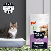 Multiple Cat Lavender Scented 32-Pounds - Natural Ingredients, Quick Clumping, Flushable, 99% Dust Free & Made in USA - Calming Fragrance & Long-Lasting Odor Control