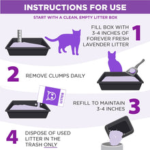 Forever Fresh Clumping Cat Litter Lavender, Multicat 18Lb with 20% More Lavender Freshness, Pet Friendly with Essential Oils