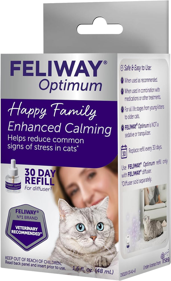 Optimum, Enhanced Calming Pheromone 30-Day Refill – 1 Pack, Translucent