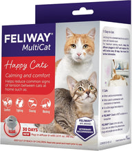 Multicat Calming Pheromone Diffuser for House-Cats, 30 Day Starter Kit (48 Ml)