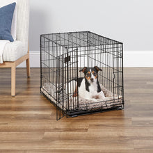 Newly Enhanced Single Door Icrate Dog Crate, Includes Leak-Proof Pan, Floor Protecting Feet , Divider Pane L & New Patented Features